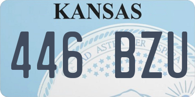 KS license plate 446BZU