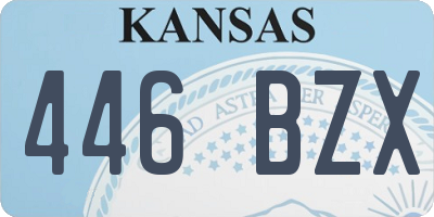 KS license plate 446BZX