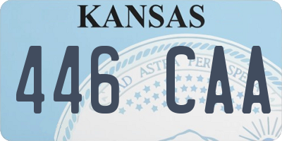 KS license plate 446CAA