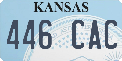 KS license plate 446CAC
