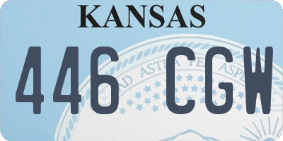 KS license plate 446CGW