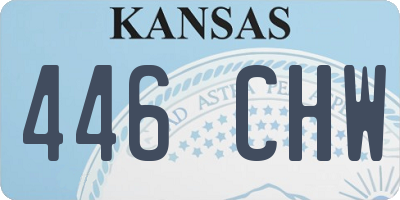 KS license plate 446CHW