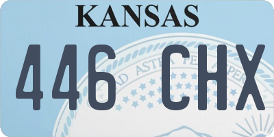 KS license plate 446CHX