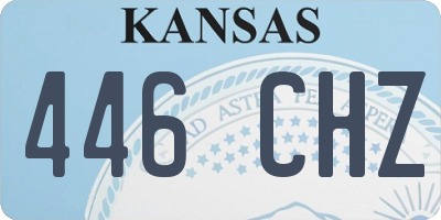 KS license plate 446CHZ