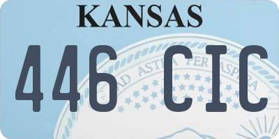 KS license plate 446CIC