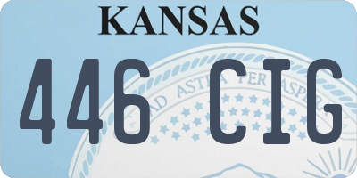KS license plate 446CIG