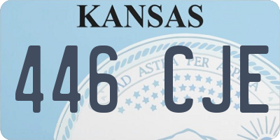 KS license plate 446CJE