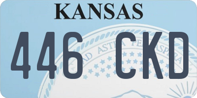 KS license plate 446CKD