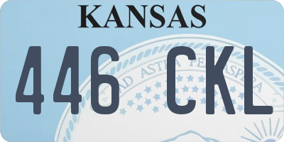 KS license plate 446CKL