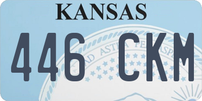 KS license plate 446CKM