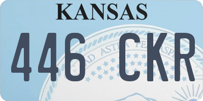 KS license plate 446CKR