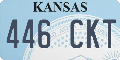 KS license plate 446CKT