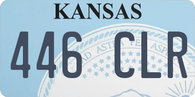KS license plate 446CLR