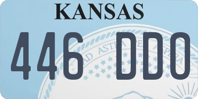 KS license plate 446DDO