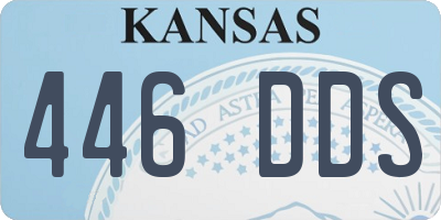 KS license plate 446DDS