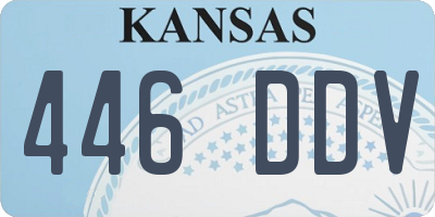 KS license plate 446DDV