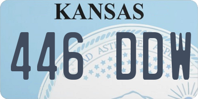 KS license plate 446DDW