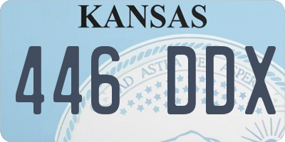 KS license plate 446DDX