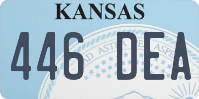 KS license plate 446DEA