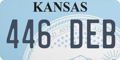 KS license plate 446DEB