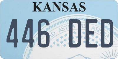 KS license plate 446DED