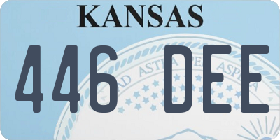 KS license plate 446DEE