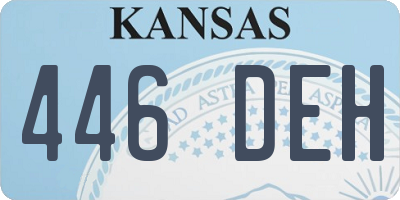 KS license plate 446DEH