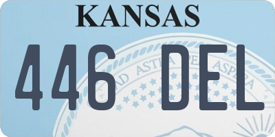KS license plate 446DEL