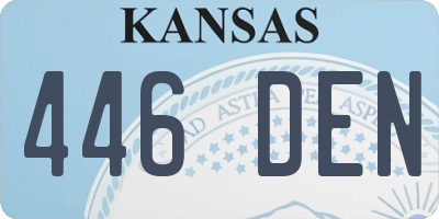KS license plate 446DEN