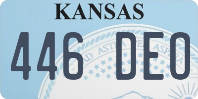KS license plate 446DEO