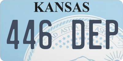 KS license plate 446DEP