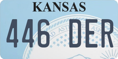 KS license plate 446DER