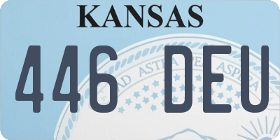KS license plate 446DEU