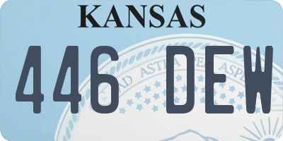 KS license plate 446DEW