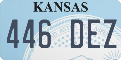 KS license plate 446DEZ