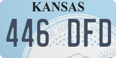 KS license plate 446DFD
