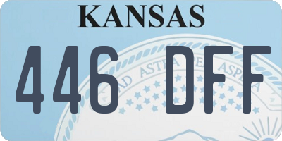 KS license plate 446DFF