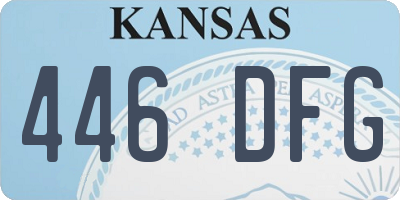 KS license plate 446DFG