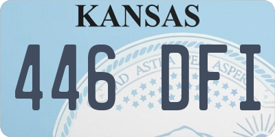KS license plate 446DFI