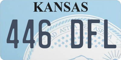 KS license plate 446DFL