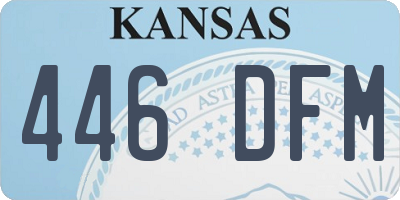KS license plate 446DFM