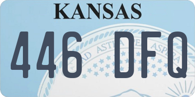 KS license plate 446DFQ