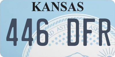 KS license plate 446DFR