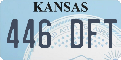 KS license plate 446DFT