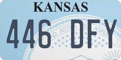 KS license plate 446DFY