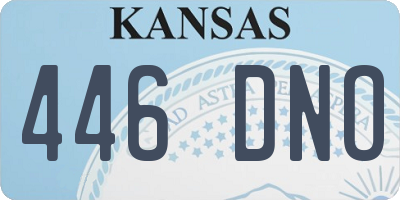 KS license plate 446DNO
