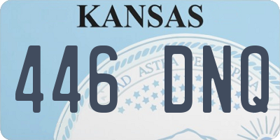 KS license plate 446DNQ