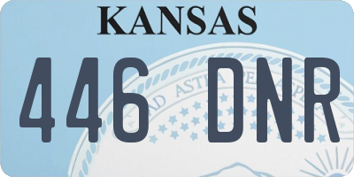 KS license plate 446DNR