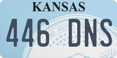 KS license plate 446DNS