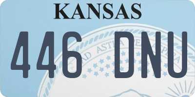 KS license plate 446DNU